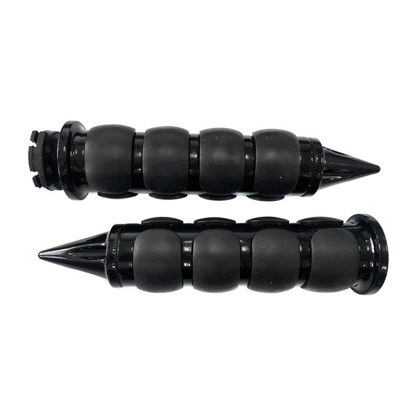 MMG Spiked Handlebar Grips, 22mm, Black, Cruiser/Chopper