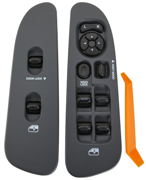 ZAPOSTS Power Window Master Switch Driver and Passenger Side for Dodge Ram 1500/2500/3500 2002-2009, Dakota 2001-2004,Sprinter 2500 2005-2009, Gray Panel