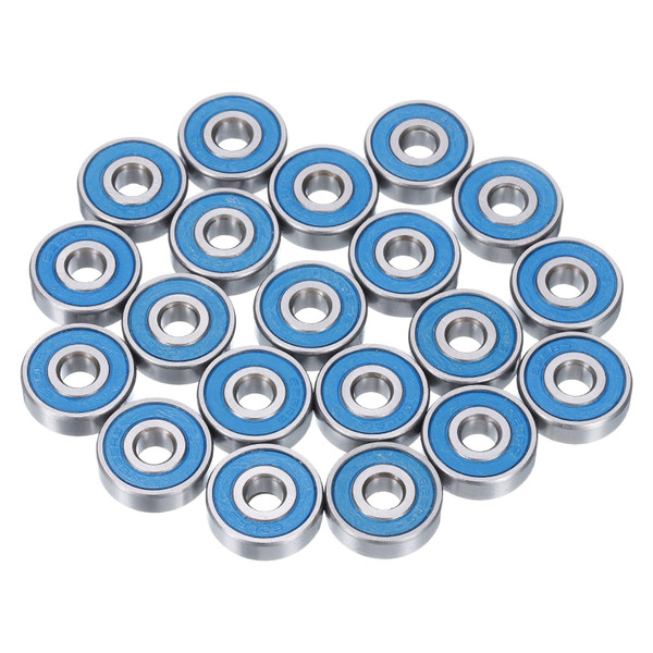 uxcell 20pcs 626-2RS Miniature Deep Groove Ball Bearings 6x19x6mm Double Sealed Bearings (Blue) for Electric Motor, Home Appliances, Machinery, P6 (ABEC 3)