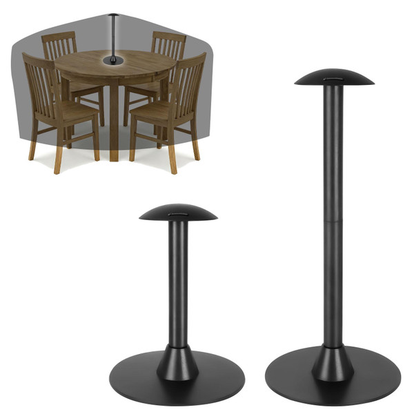 RICHIE Adjustable Patio Furniture Cover Support Pole, Pole System for 11" or 20", Rustproof ABS, Anti-Collapse Cap & Wide Base, for for Outdoor Furniture, Prevents Sagging, Water Pooling, Snow &Leaves