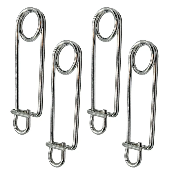 Minnow Trap Clips, Stainless Steel Live Bait Trap Lock Fasteners 4 Pack