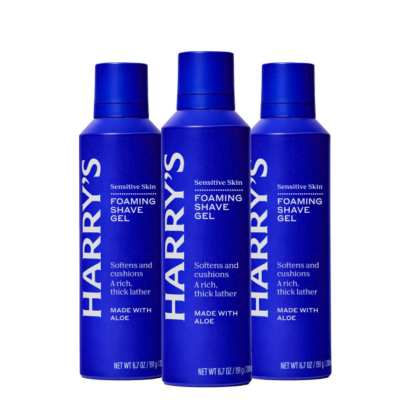 Harry's Foaming Shave Gel for Men with Aloe - 6.7 oz (3 Pack)