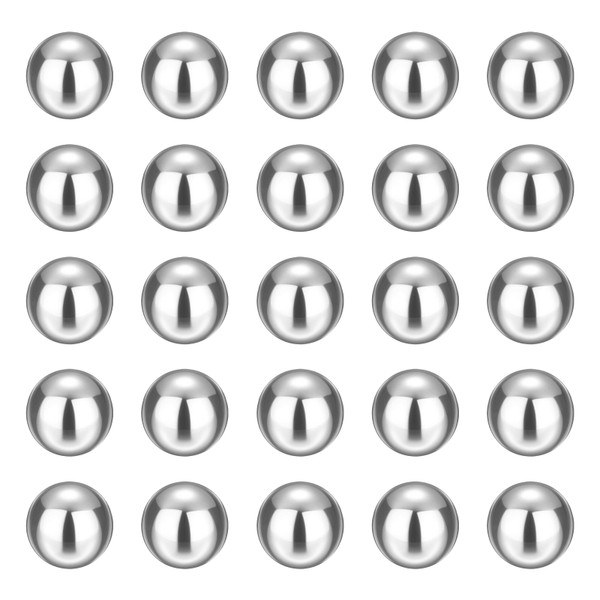uxcell 50pcs Precision Balls 5/8" (15.88mm) Diameter G25 Solid Chrome Steel Bearing Balls for Ball Bearing, Machinery, Automotive, and DIY (Mirror Finish)