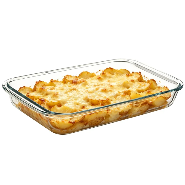 OMISTAR High Borosilicate Glass Baking Dish, Heat-Resistant Roasting Pan, Transparent Non-Porous Oval Ovenware Tray, Stackable Design with Dual Handles, 2.2 L / 74.4 fl oz, 13.58 x 8.03 in