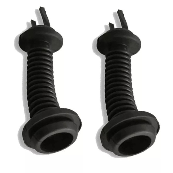 2Pcs 30MMx30MM Car Wire Harness Door Tube Dust-Proof Tube Black Rubber Tube