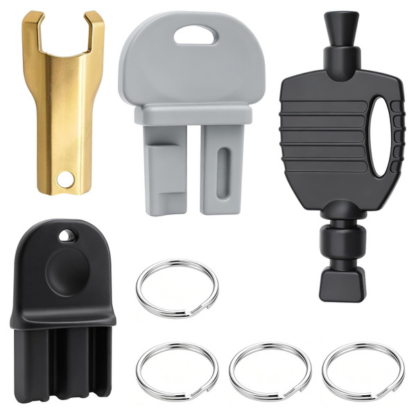 4 PCS Bait Station Keys for EZ KLEAN, FBS, PROTECTA EVO, AEGIS with 4 Key Rings for Indoor & Outdoor Use