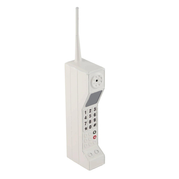 Lausixy Retro 80s 90s Vintage Brick Cell Phone Model Ornament, White