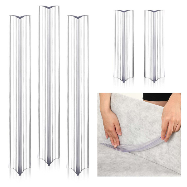 Yinkin 5 Pcs Slipcovers Tuck Grips for Sofa, 2 Size Slipcover Anti-Slip Grips, Non Slip Couch Cover Holder Grip for Cushion Armchairs Covers Sofa Inserts
