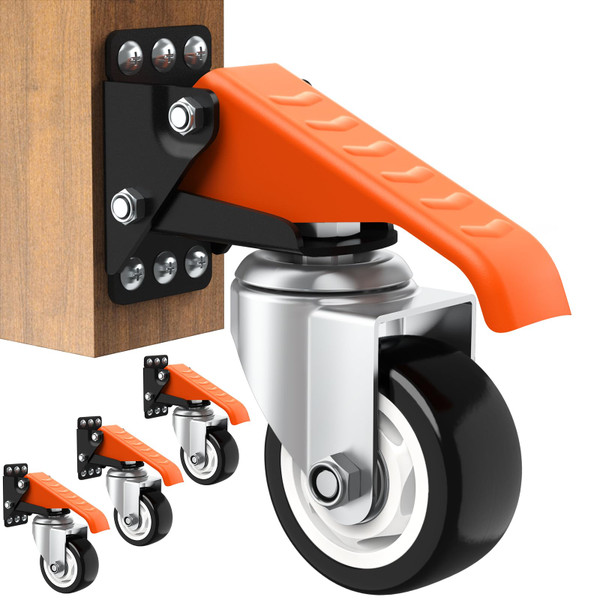 Ronlap Workbench Casters Wheels Kit Retractable Casters Set of 4, 880Lbs