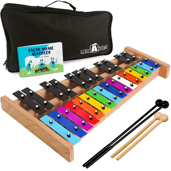Glockenspiel Xylophone Full Size 27 Notes for Adults and Kids with 30 Songs