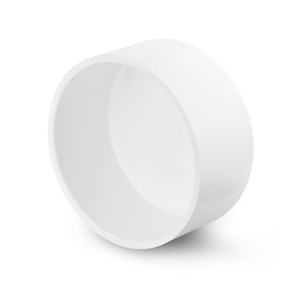 SCH40 PVC Cap 6 Inch - Fit Standard 6" SCH40 PVC Pipes (OD Approx. 6.625"), Zernmiarder Furniture Grade Pipe Caps, White Pipe Cover Fittings for Plumbing, DIY, Garden & Furniture - 1 Pc