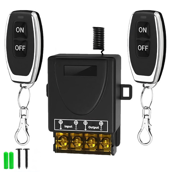 120V Remote Control Switch Wireless,AC 110V-240V 30A RF Relay Switch Kit for Motors,Pumps,Roller Shutters,Lights - 328ft Long Range