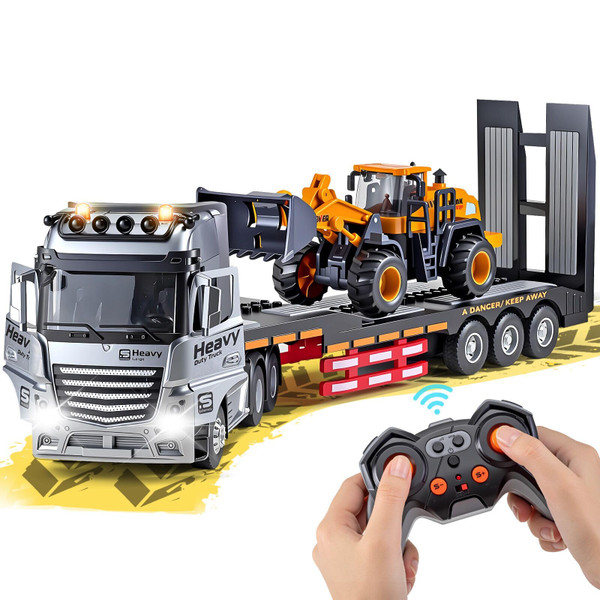 9 Channel RC Semi Truck Metal Cab, 2.4Ghz Remote Control Truck and Trailer
