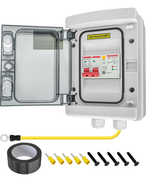 50A GFCI SPA Panel Disconnect Switch with Surge Protection Circuit Breaker