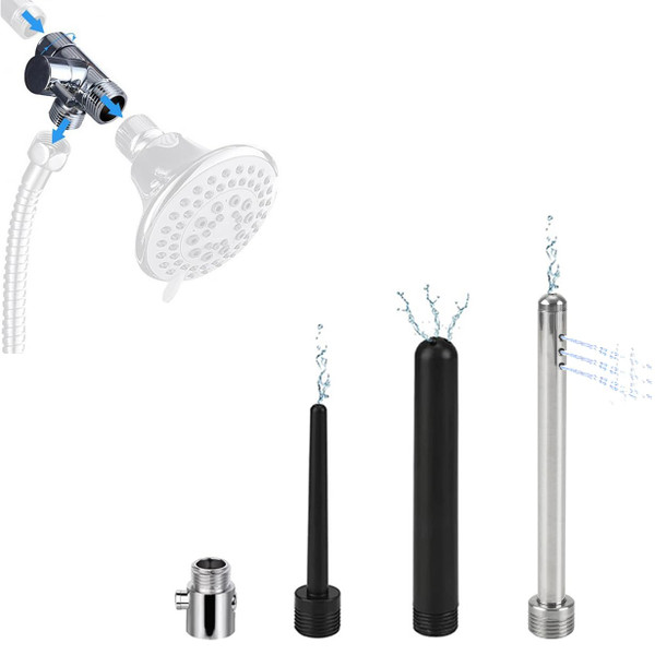 Shower Enema System with 79 Inch Hose, 3-Way Diverter, Water Control Valve for Men and Women Portable Cleaning, Enema Nozzle Kit Cleaner Attachment