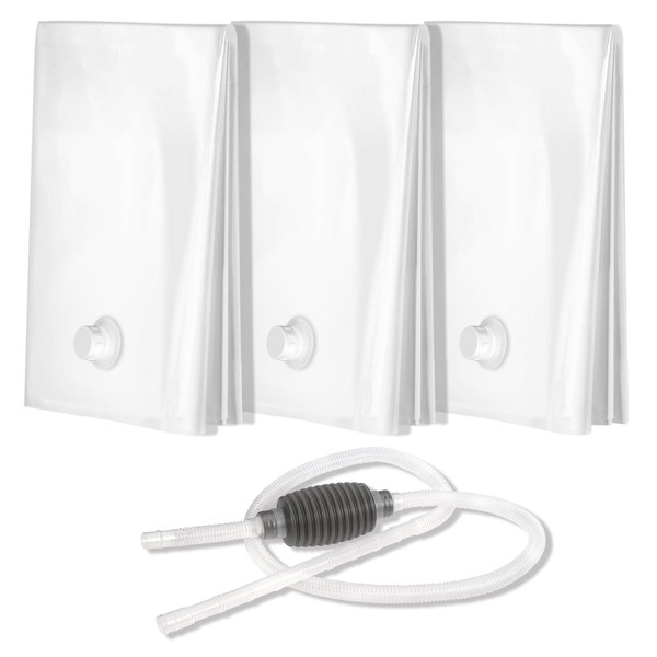 Buzzlett 3 Pcs 40 Gallon Water Storage Bladder, Foldable and Resuable
