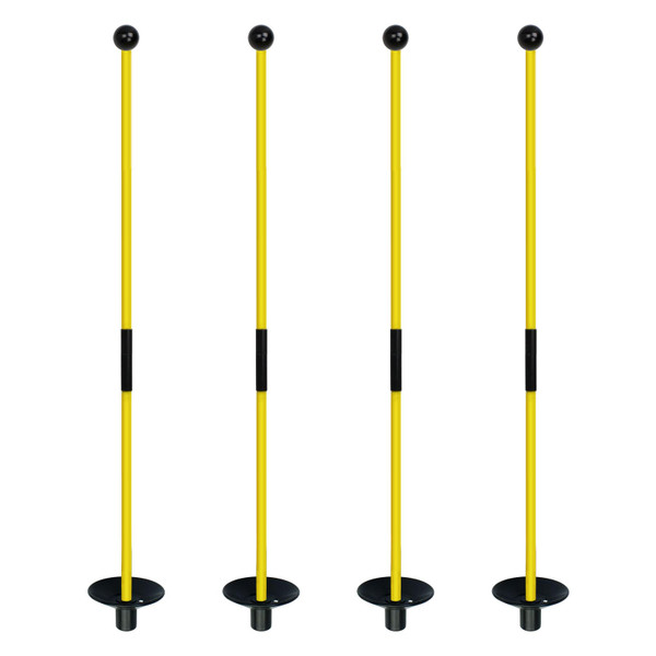 Crestgolf 4PCS Golf Flagstick - Portable Design for Yard - Golf Pole Pin Flagpole