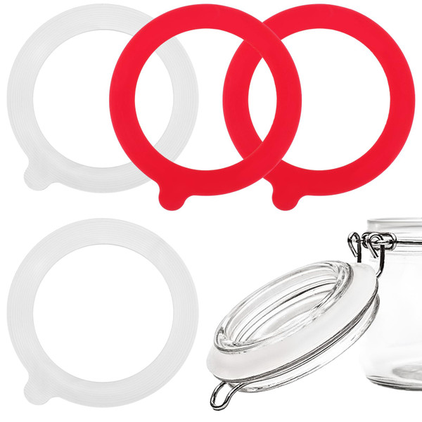 4pcs 4.5 Inch Silicone Replacement Gaskets for Glass Jars Silicone Gasket Sealing Rings for 3.5 Inch Mouth Glass Jars