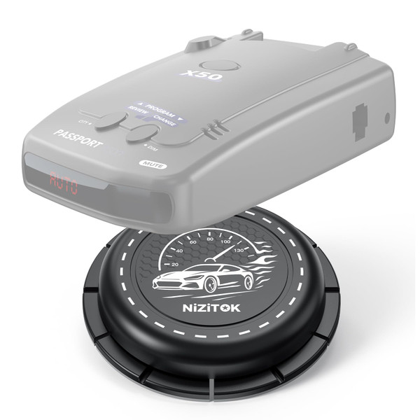 Upgraded Magnetic Radar Detector Dashboard Mount with N52 Magnets, Adhesive Holder for Escort, Uniden, Valentine One, Anti-Vibration Stable Fit, Adjustable Angle Design