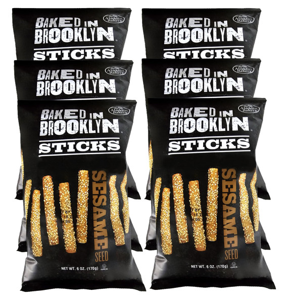 Baked in Brooklyn Breadsticks Certified Kosher - Sesame 6 oz - 6 pack
