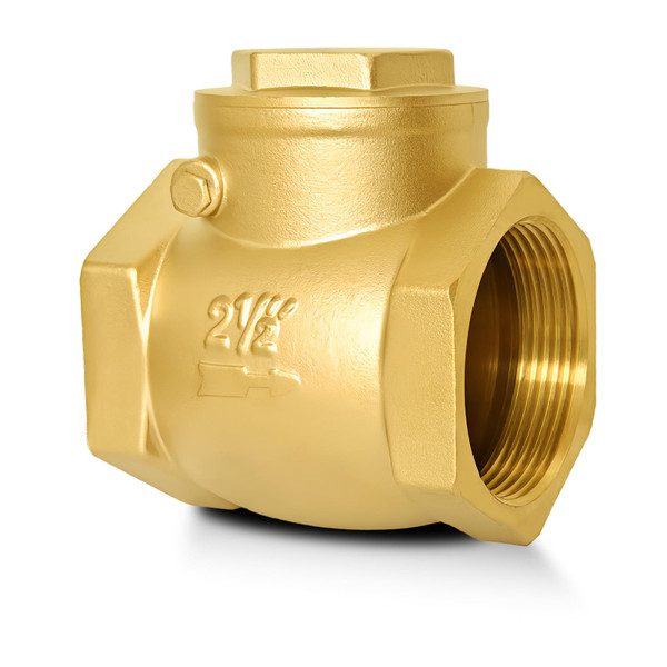 2-1/2" NPT Horizontal Swing Check Valve Brass Heavy-Duty Female Thread DN65