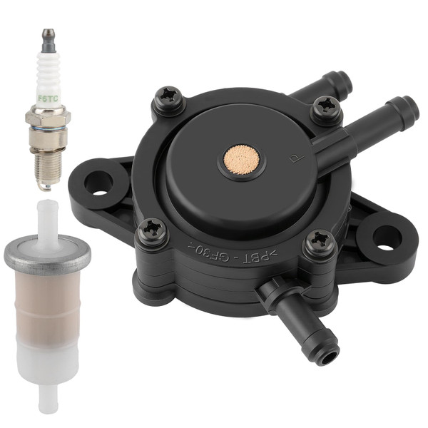 Carbhub 49040-2075 Fuel Pump Kit for 2007-2014 Kawasaki Prior Mule 600 610 4X4 KAF400 KAF400-B1 KAF400B6F KAF400B7F KAF400-A1 KAF400-C1 KAF400A6F for 49040-7001with Fuel Filter Spark Plug Kit