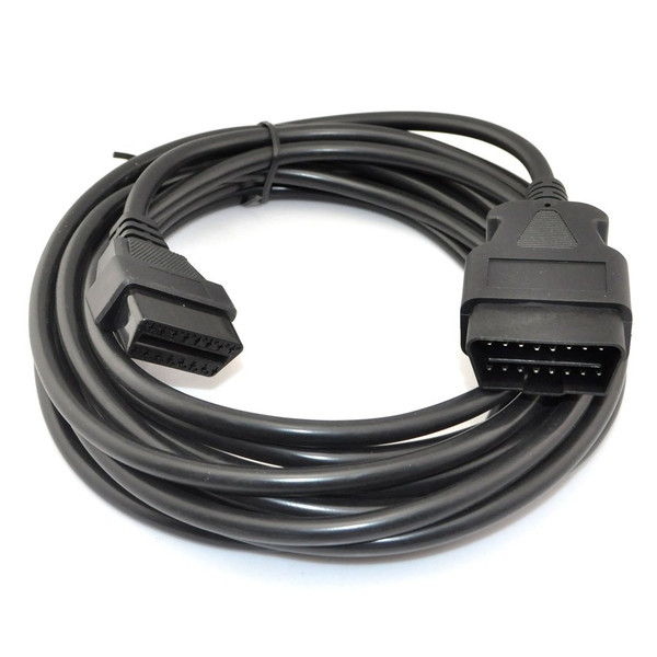 iKKEGOL 16.4 Feet / 5 Meter OBD 2 OBD II 16 Pin Car Mable to Female Extension Cable Diagnostic Extender (16.4Ft/5M)