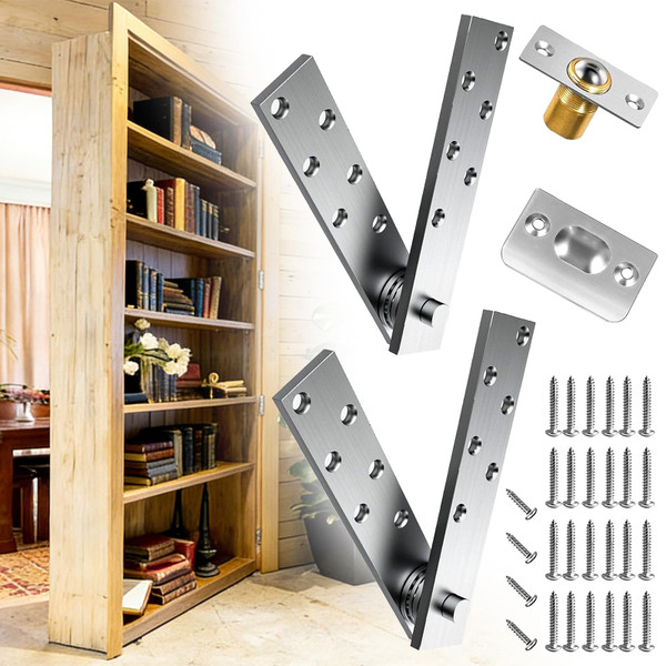 Hidden Pivot Door Hinge Heavy Duty, 360 Rotation for Secret Door