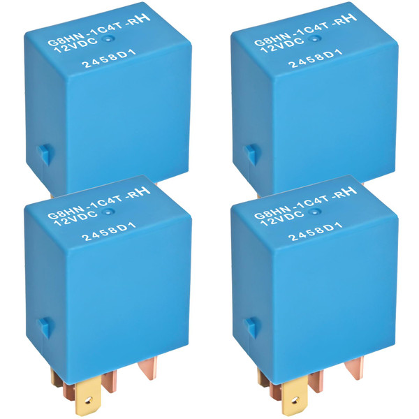 4-Pack G8HN-1C4T-RH Relay 38502-MCS-G01 - SPDT 30A 12VDC 5-Pin Automotive Micro Relay Compatible with Honda Civic, Toyota Camry, Ford F-150 - Addresses P0113/P0627 Diagnostic Codes