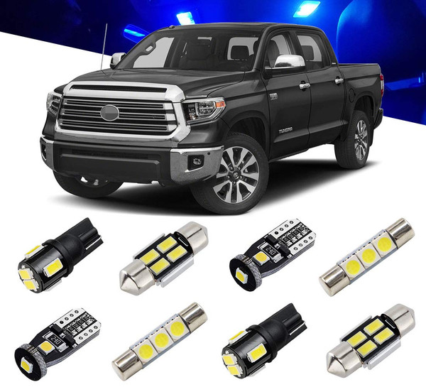 BRISHINE Blue LED Interior Light Kit for Toyota Tundra 2014 2015 2016 2017 2018 2019 2020 2021 Super Bright Interior LED Bulbs Package + Cargo Lights + License Plate Lights and Install Tool