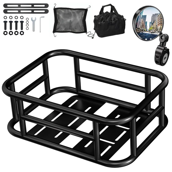 Heavy Duty Bike Basket Rear 16.5 x 12.5 x 6 '', Universal Bike Accessories