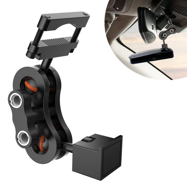 SDSACZMU Radar Detector Mount,Aluminum Rearview Mirror Rod Radar Bracket