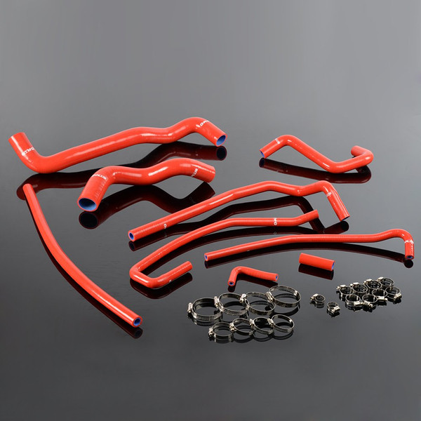 G-PLUS Silicone Radiator Coolant Hose Compatible with 1991-1996 Chevy Corvette 5.7L LT1 V8 Red