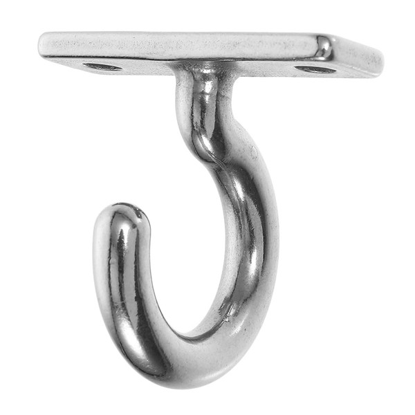 Stainless Steel Wall Mount Hook 304 Ceiling Hanger Hook with Screws Pad Eye Plate Hardware for Hanging Plants Coats Towels Hammocks Indoor Outdoor Use