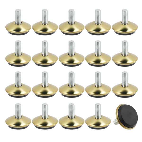 FarBoat 20 Pcs M8 Furniture Leveler Swivel Feet for Chair, Table and Sofa