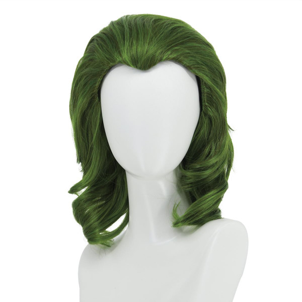 shecool Wig for Mens Short Green Wigs for Costume Men Movie Cosplay Cute Synthetic Green Wigs for Halloween Costume SL045GR