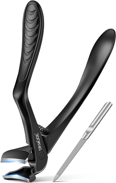 DRMODE Long Handle Toenail Clippers for Seniors, Angled Head Wide Opening