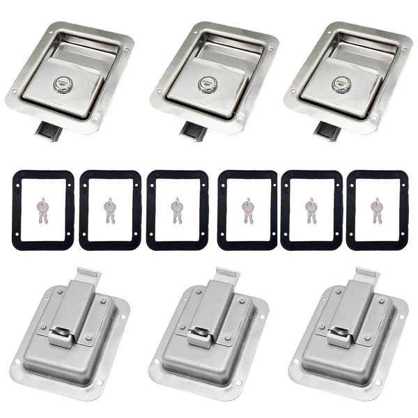 6 Pack Stainless Heavy Duty Flush Mount Handle Latch for Trailer Toolbox