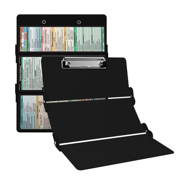 Whitecoat Clipboard® Trifold - Black Medical Edition
