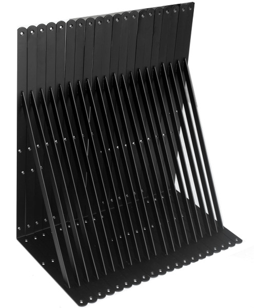 20 Pack L24 x H 12" Black Heavy Duty Shelf Brackets with Screws Metal Shelf Brackets Shelf Support Angle Brackets for Shelves L Brackets Heavy Duty Floating Shelf