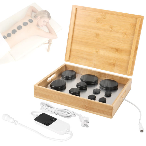 OnVisit Hot Stone Massage Warmer with 10PCS Basalt Stones Set for SPA &Home