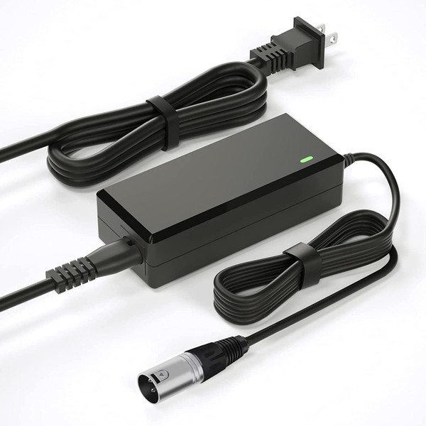 24V 2A Scooter Charger, Suitable for Go Go Elite Traveler, Pride Mobility, Jazzy Electric Chair Battery, and Plus Ezip Mountain Trailz 3-pin XLR Connector