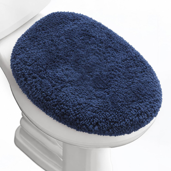 BAAHRNOM Microfiber Elongated Toilet Seat Cover 19.5"x 15" Machine Washable