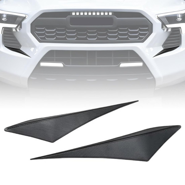SKUNTUGUANG Front Side Grille Patch Decor Compatible with 2024 2025 2026 Toyota Tacoma 4th Gen - Custom Fit Black Texture Grille Decor, Headlight Accent, Truck Style Enhancement Accessories (Black)