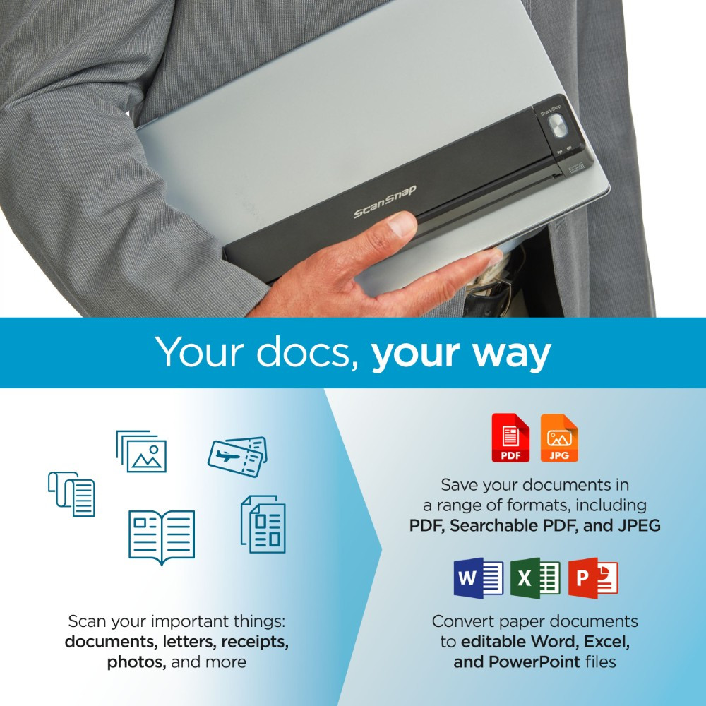 ScanSnap iX100 Mobile Scanner for PC and Mac