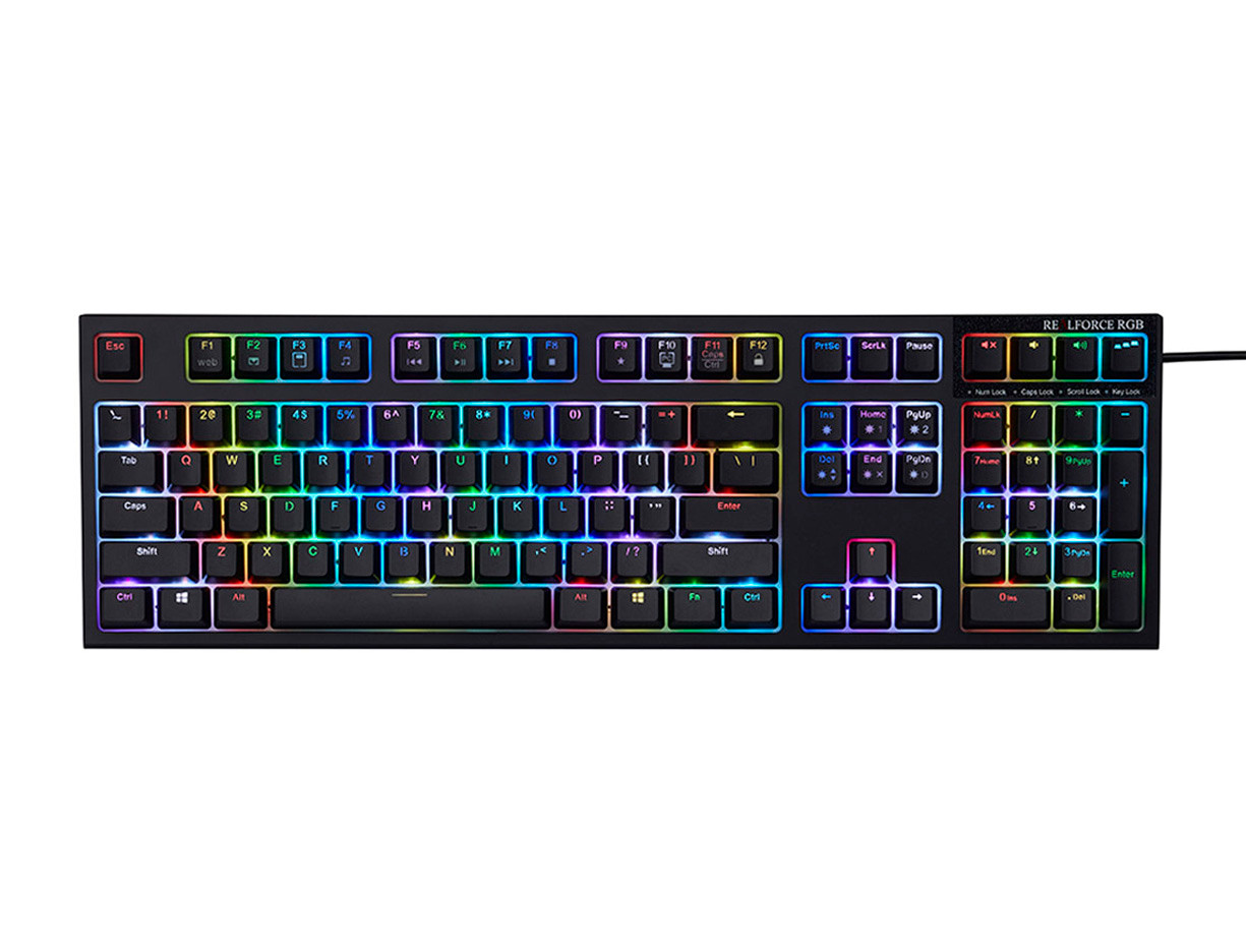 Realforce R2 Rgb Keyboard Full Size Black 45g Key Weight