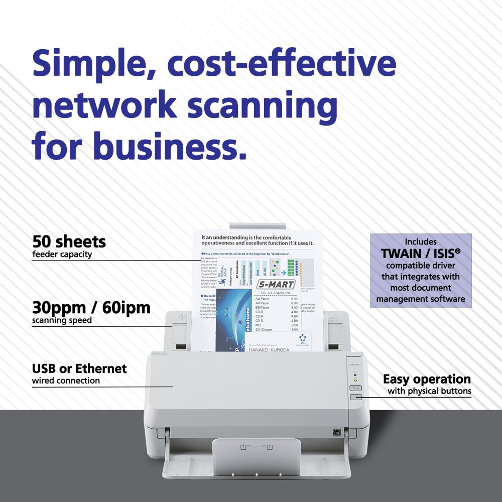 SP-1130N Color Duplex Document Scanner