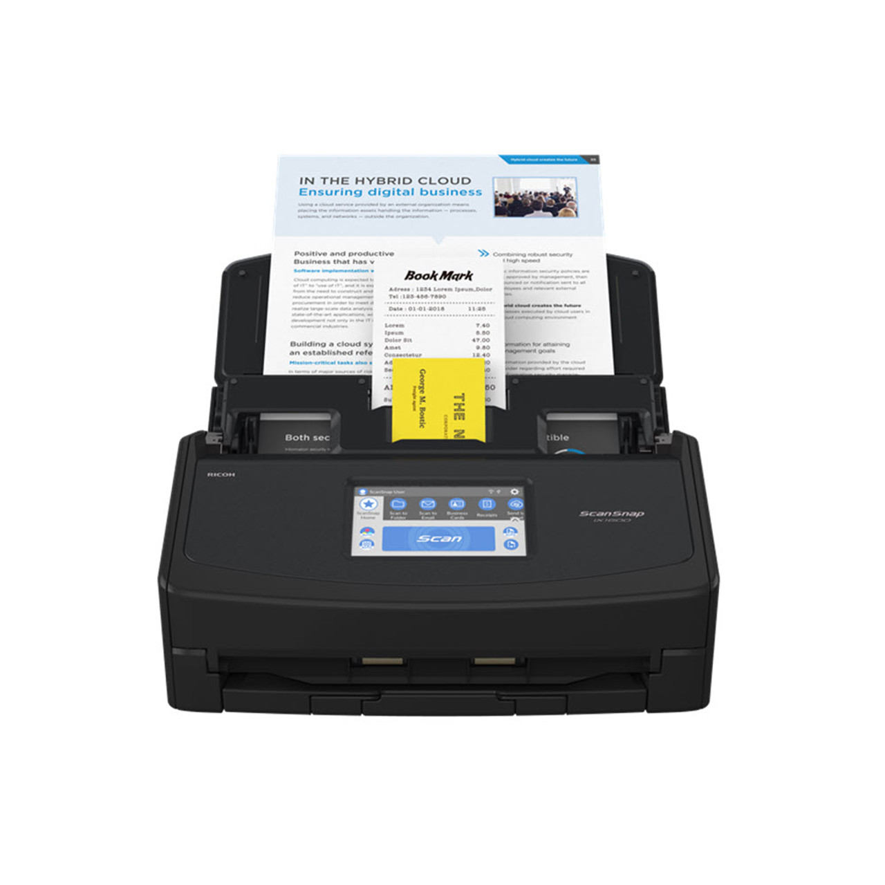 FI-IX1600ABK ブラック ScanSnap iX1600 ScanSnap iX1600 Touch Screen Scanner for PC and Mac (Black)
