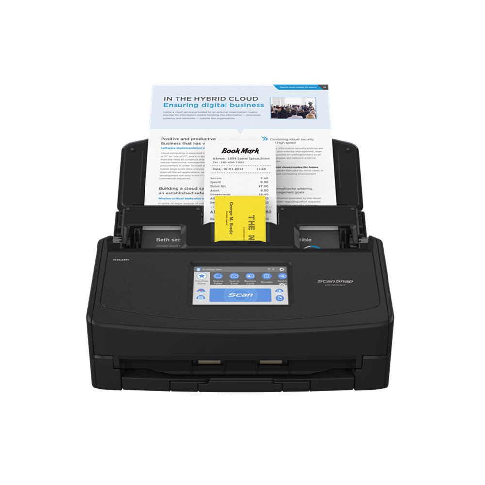 ScanSnap iX1600 Touch Screen Scanner for PC and Mac (Black)