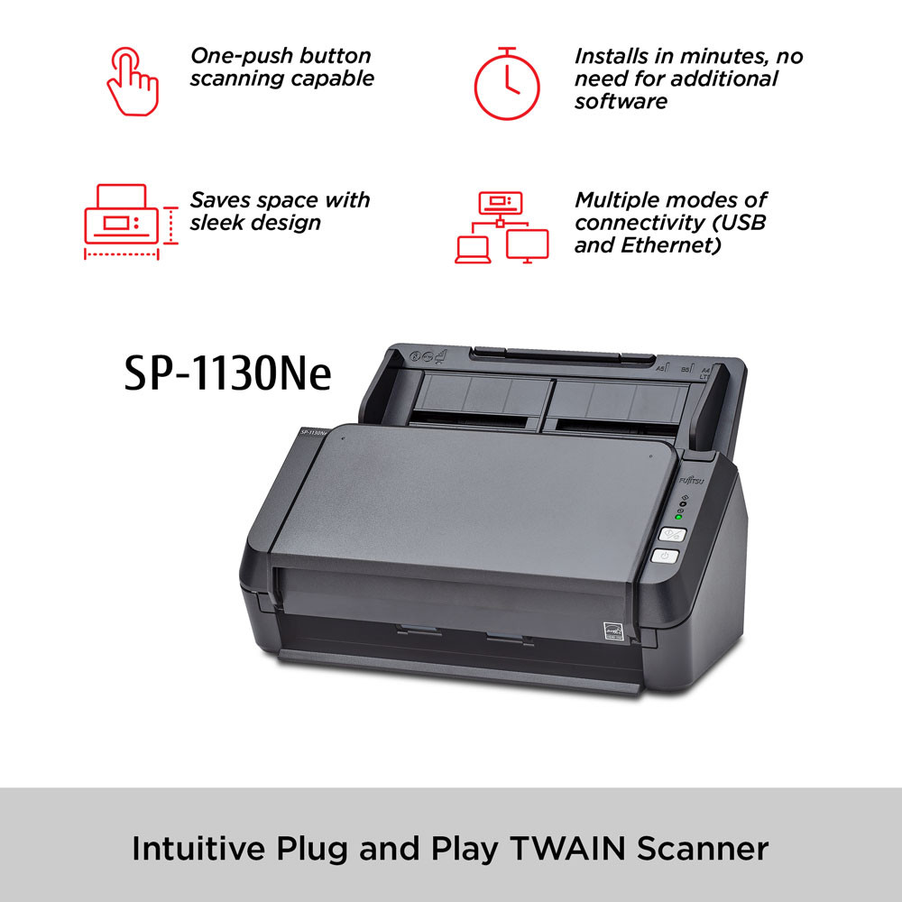 SP-1130N Color Duplex Document Scanner | PFU Ricoh Store